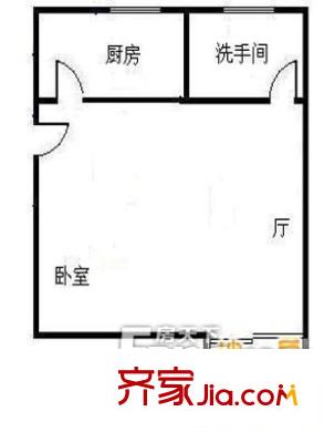 天一庄户型图1室1厅户型图 1室1厅1卫1厨