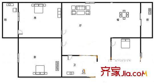 福祥小區(qū) 3室戶型圖