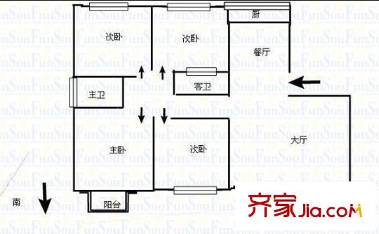 豐洲園 4室 戶型圖