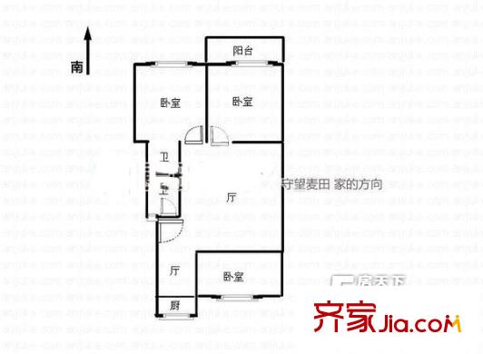 鳳會小區(qū) 3室戶型圖