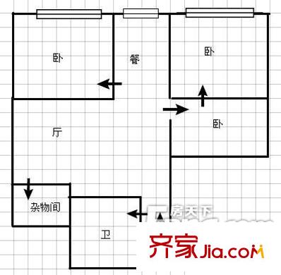 福大怡園 3室戶型圖