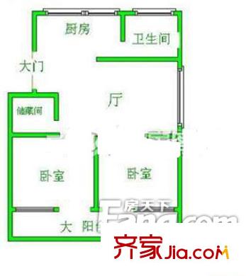 福中新村 2室戶型圖