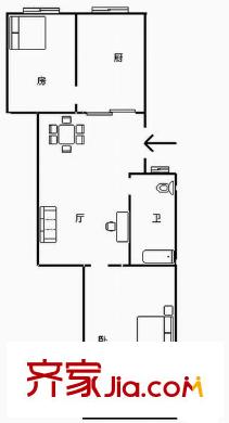  萬春一區(qū) 2室戶型圖