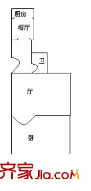 新港里新村 1室戶型圖