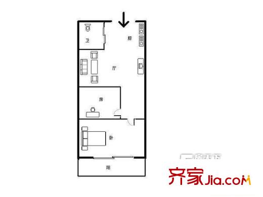 旭日云錦 2室 戶(hù)型圖