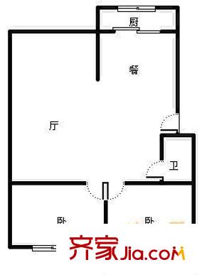 省藍建宿舍 2室戶型圖