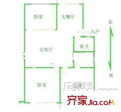 橋亭5號 3室 戶型圖