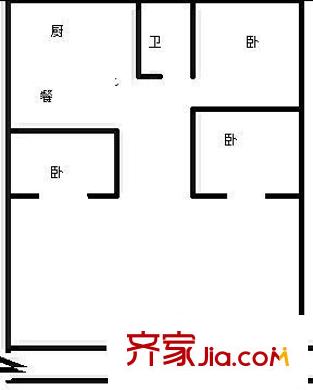 平方米前新村 3室戶型圖