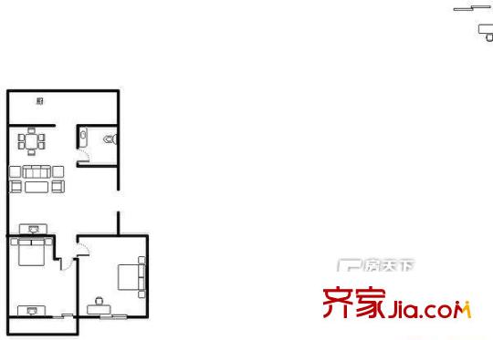 國(guó)貨商廈新村 2室 戶型圖