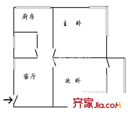 環(huán)南七村 2室戶型圖