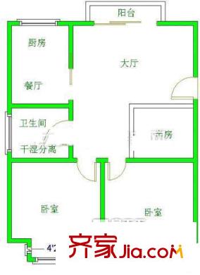 豪成花園 3室戶型圖
