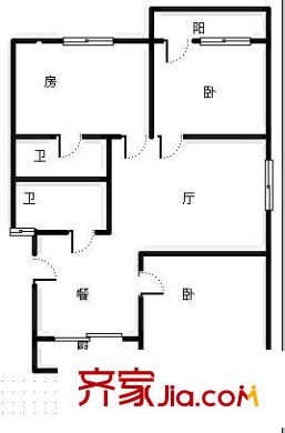  都市芳庭 3室戶型圖