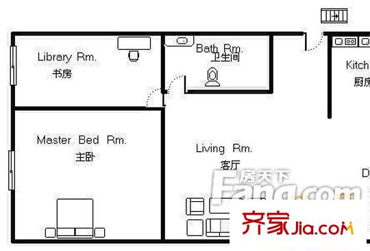 水部綜合大樓 2室 戶型圖