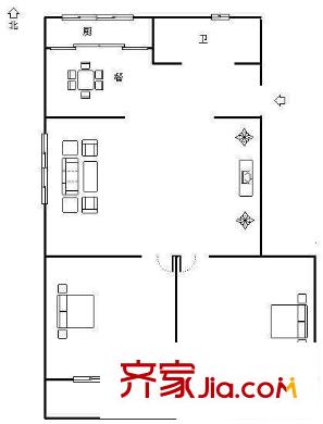 商地花園 2室戶型圖