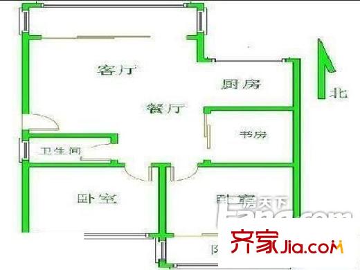 廈航大院 2室 戶(hù)型圖