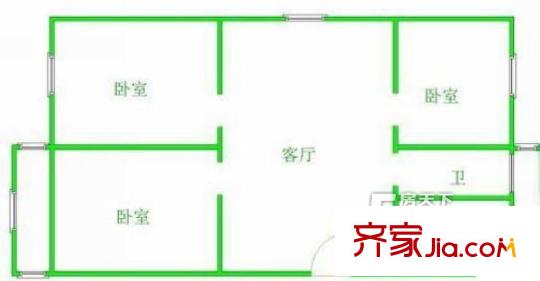 建行宿舍 3室 戶型圖