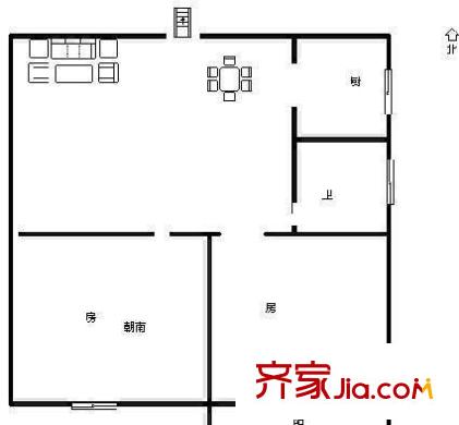 新興新村 2室 戶型圖