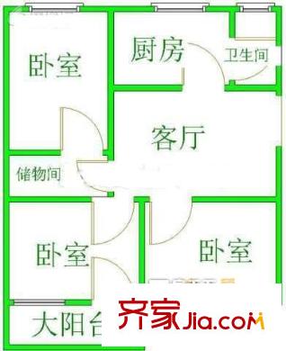 華僑新村 3室 戶型圖