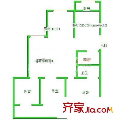 金皇公寓 4室戶型圖
