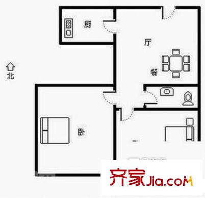 金皇公寓 2室戶型圖
