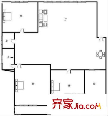 民安新村 4室 戶型圖