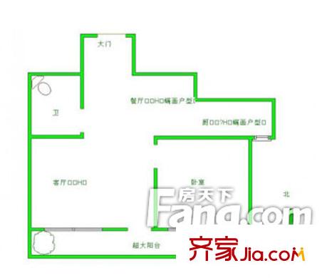 城守前新村 1室戶型圖
