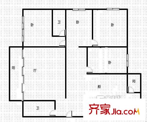 怡豐花園 4室 戶型圖