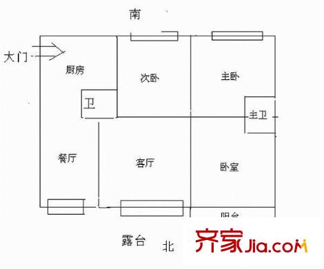 金明苑 4室 戶型圖