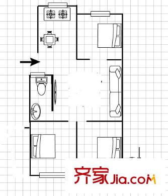 什錦小區(qū)二期戶型圖什錦二期 3室戶型圖 3室2廳1衛(wèi)1廚