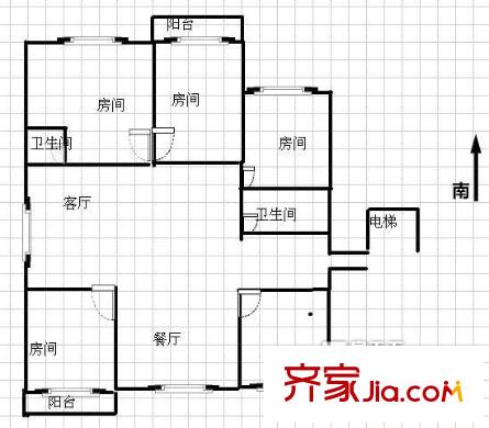 世界城 4室 戶型圖