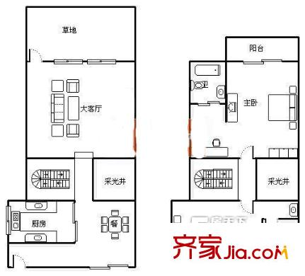 中天桂湖云庭 3室 戶型圖