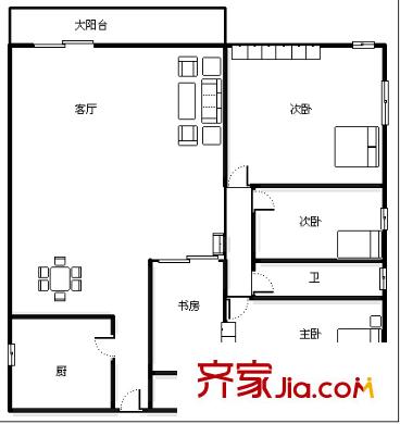 金山碧水一期雨桐苑戶型圖金山碧水一期雨桐苑 4室 戶型圖 4室2廳2衛(wèi)1廚