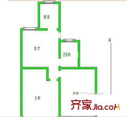 新嘉小區(qū) 2室 戶型圖