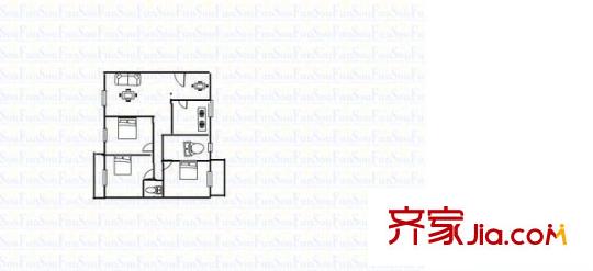鴻運星城 3室 戶型圖
