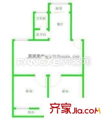 福瑞花園 2室 戶型圖