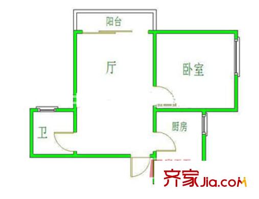 福尚名居 1室戶型圖