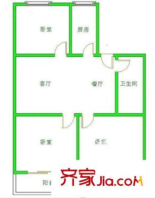萬隆花園 3室 戶型圖