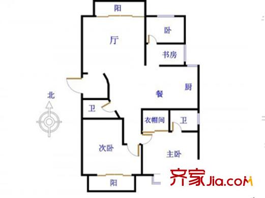 怡景佳源 3室戶型圖