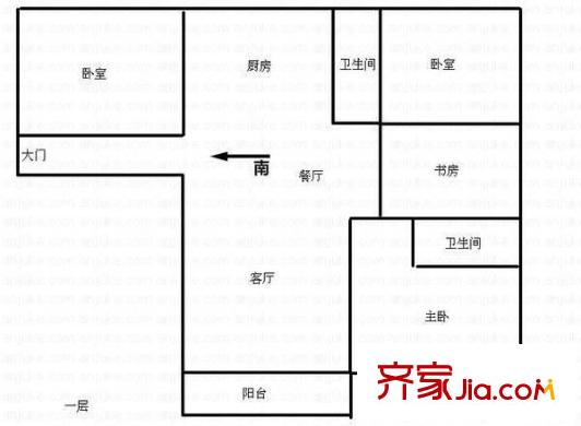 上街商貿(mào)城 5室 戶型圖