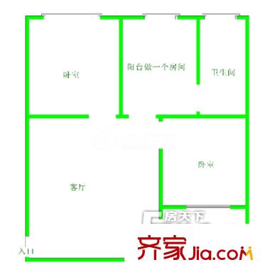 東煌花園 3室戶型圖