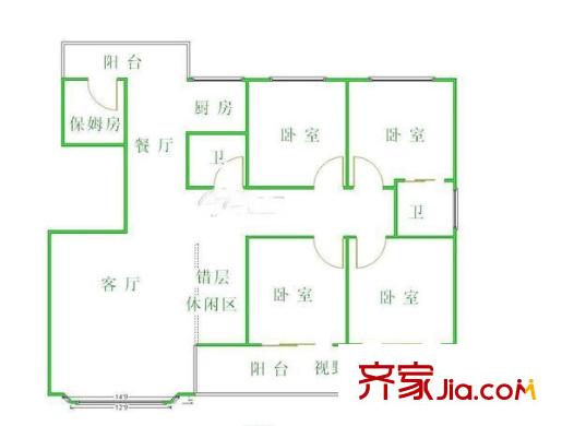 中城名仕匯 5室 戶型圖