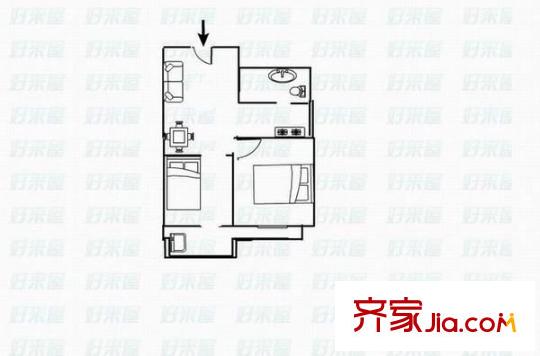 輝福小區(qū) 2室 戶型圖