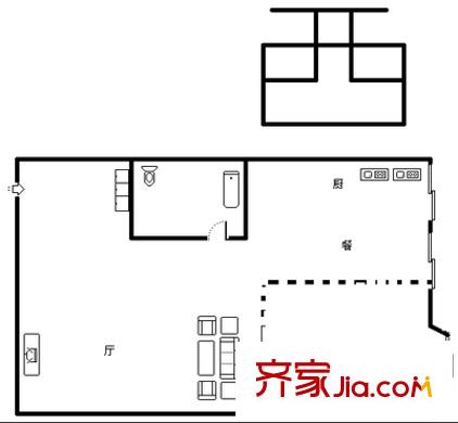 明陽天下 1室 戶型圖