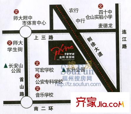 金輝萊茵城交通圖