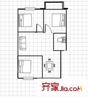 輝福小區(qū) 3室 戶型圖