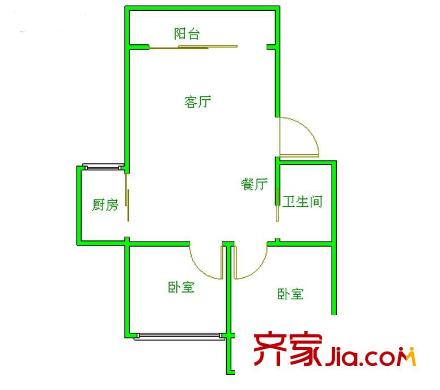 金山碧水一期翠榕苑戶型圖金山碧水一期翠榕苑戶型圖 2室2廳1衛(wèi)1廚