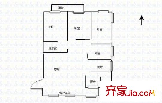 君臨東城 5室 戶型圖