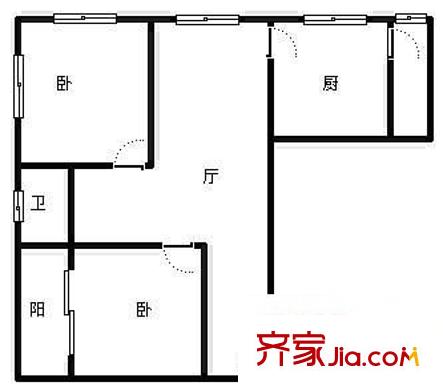 世茂天城二期臻園戶型圖世茂天城2期.臻園 2室 戶型圖 2室2廳1衛(wèi)1廚