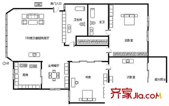 文華小區(qū) 3室 戶型圖