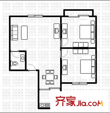 閩都大莊園麗水琴灣 2室 戶型圖